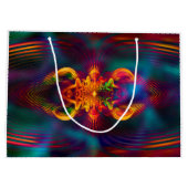 Abstracte Apophysis Fractal XI + uw idee Large Cadeautasje (Achterkant)