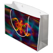 Abstracte Apophysis Fractal XI + uw idee Large Cadeautasje (Achterkant Gekanteld)