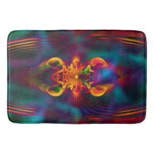 Abstracte Apophysis Fractal XI + uw ideeën Badmat