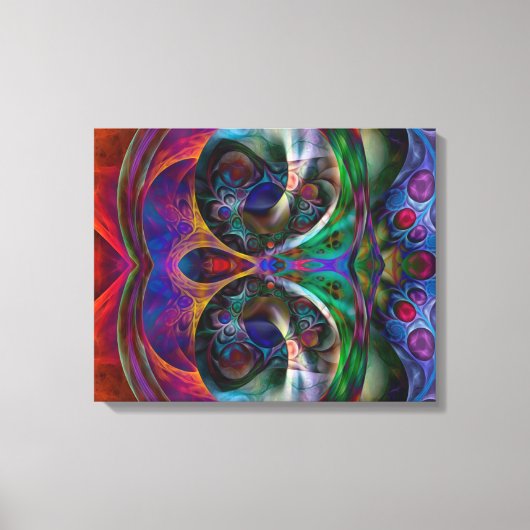 Abstracte Apophysis Owl I Canvas Afdruk (Voorkant)