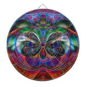 Abstracte Apophysis Owl I Dartbord (Voorkant)