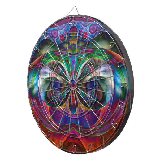 Abstracte Apophysis Owl I Dartbord (Voorkant Rechts)