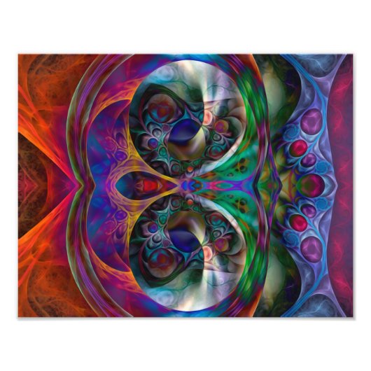 Abstracte Apophysis Owl I Foto Afdruk (Voorkant)