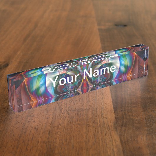 Abstracte Apophysis Owl I Naambordje (Zijkant)