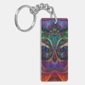 Abstracte Apophysis Owl I Sleutelhanger (Voorkant Links)