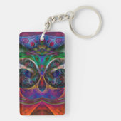 Abstracte Apophysis Owl I Sleutelhanger (achterkant)