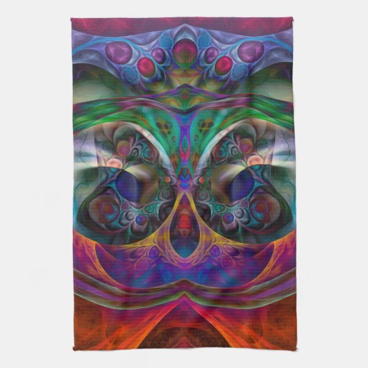 Abstracte Apophysis Owl I Theedoek (Verticaal)