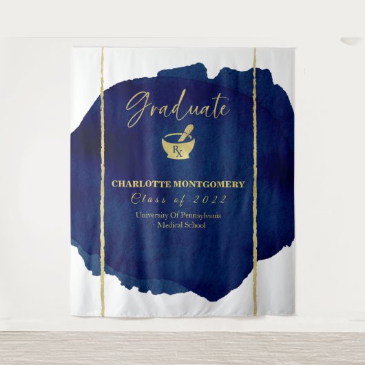 Abstracte apotheek School Afstuderen Achtergrond Wandkleed (Voorkant)