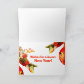 Abstracte appelboom voor Rosj Hasjana Feestdagen Kaart (Binnen)