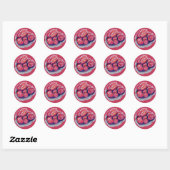 Abstracte Appels Ronde Sticker (Vel)