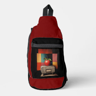 Abstracte Apple Print Cut Naaizak Sling Bag