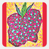 Abstracte Apple Sticker  (Voorkant)