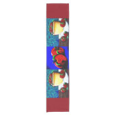 Abstracte Apple Table Runner Korte Tafelloper (Voorkant)