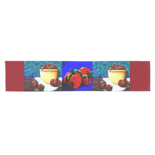 Abstracte Apple Table Runner Korte Tafelloper (Horizontaal)