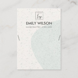 ABSTRACTE AQUA BLUE CERAMIC KETTING DISPLAY LOGO VISITEKAARTJE