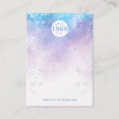 Abstracte Aqua Blue ketting oorbellen Visitekaartje (Voorkant)