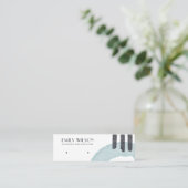 ABSTRACTE AQUA BLUE STUD EARRING DISPLAY-KAART MINI VISITEKAARTJE (Staand voorkant)