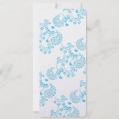 Abstracte Aqua Blue Vlinder of Bumble Bee bruiloft Kaart (Achterkant)