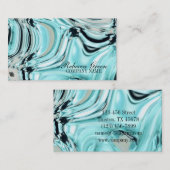 abstracte aqua blue waterverf salon SPA Visitekaartje (Voorkant / Achterkant)