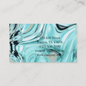 abstracte aqua blue waterverf salon SPA Visitekaartje (Achterkant)