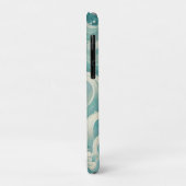 Abstracte Aqua Blue & White Wave – moderne vloeien Case-Mate iPhone Case (Achterkant/links)