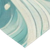 Abstracte Aqua Blue & White Wave – moderne vloeien Tafelkleed (Gekanteld)