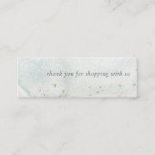 Abstracte Aqua Brush Stoke Bedankt voor uw bestell Mini Visitekaartje (Voorkant)