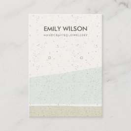 ABSTRACTE AQUA CERAMIC WAVES EARING DISPLAY LOGO VISITEKAARTJE