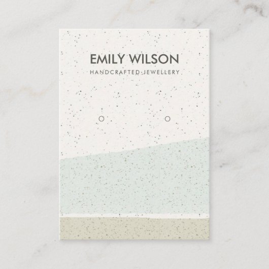 ABSTRACTE AQUA CERAMIC WAVES EARING DISPLAY LOGO VISITEKAARTJE (Voorkant)