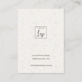 ABSTRACTE AQUA CERAMIC WAVES EARING DISPLAY LOGO VISITEKAARTJE (Achterkant)