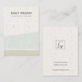 ABSTRACTE AQUA CERAMIC WAVES EARING DISPLAY LOGO VISITEKAARTJE (Voorkant / Achterkant)