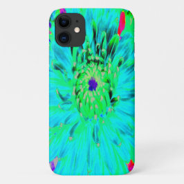 Abstracte Aqua Decoratief Dahlia Flower Case-Mate iPhone Case