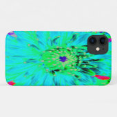 Abstracte Aqua Decoratief Dahlia Flower Case-Mate iPhone Case (Achterkant (horizontaal))