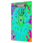 Abstracte Aqua Decoratief Dahlia Flower Klembord (Links)