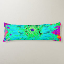 Abstracte Aqua Decoratief Dahlia Flower Lichaamskussen