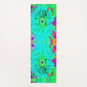 Abstracte Aqua Decoratief Dahlia Flower Yogamat (Voorkant)