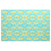 Abstracte Aqua en Geel Stof (Fat Quarter)