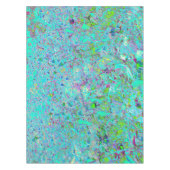 Abstracte Aqua Green en Paarse Coneflower Garden Tafelkleed (Voorkant)