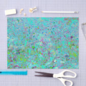 Abstracte Aqua Green en Paarse Coneflower Garden Tissuepapier (Craft)