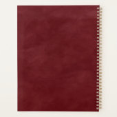 Abstracte Aqua Red & Gold wintertrouwplannen Planner (Achterkant)