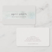 Abstracte Aqua Silver Brush Stoke Waterverf Shiny Visitekaartje (Voorkant / Achterkant)