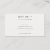 Abstracte Aqua Silver Stoke Waterverf Benoeming Visitekaartje (Achterkant)