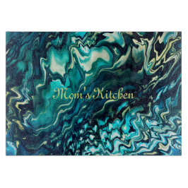  Abstracte Aqua Turquoise Cutting Board Snijplank
