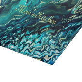 Abstracte Aqua Turquoise Cutting Board Snijplank (Hoek)