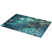 Abstracte Aqua Turquoise Cutting Board Snijplank (Hoek)