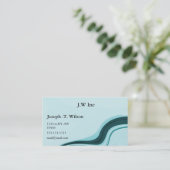 abstracte aqua-Visitekaartjes Visitekaartje (Staand voorkant)