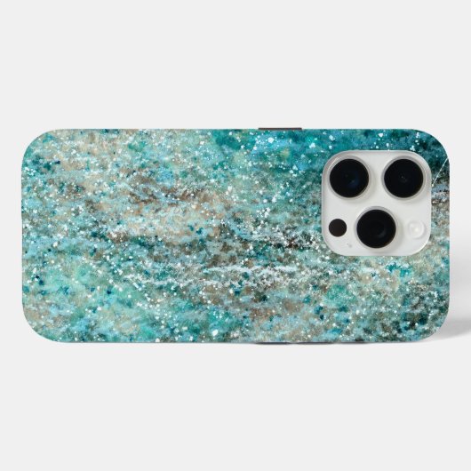 Abstracte Aqua Waterverf bloeien Case-Mate iPhone Case (Achterkant (horizontaal))