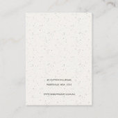 ABSTRACTE AQUAGRIJZE KERAMISCHE GOLVEN OORBEL DISP VISITEKAARTJE (Achterkant)