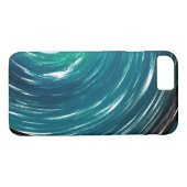 Abstracte Aquamarine Twist Art Background #3 Case-Mate iPhone Case (Achterkant (Horizontaal))