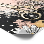 Abstracte aquarel bloemkunst poster (Hoek)